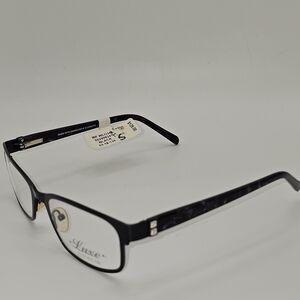 Luxe 348 001 Black Eyeglass Frames 53 18 135 NWT $128 MSRP‎